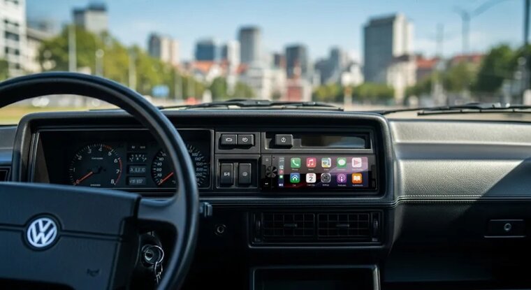 AMPIRE: CPR60 1-Din DAB+ autoradio met draadloos Apple Carplay &amp; Android Auto