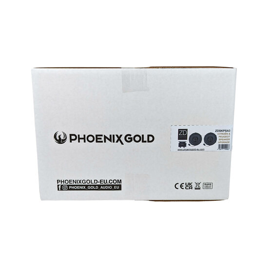 Phoenix Gold ZDSKPSA3 custom fit 16,5 cm luidspreker set 50 watts RMS voor PSA GROUP