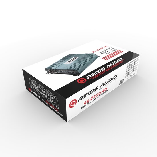 Reiss Audio RS-Z200.4D versterker 4 kanaals 1200 watts RMS