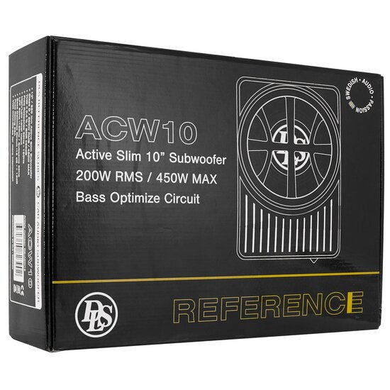 DLS ACW10 actieve underseat subwoofer 10 inch 200 watts RMS