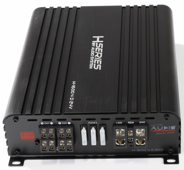 Audio System H1600.4D-24V versterker 4 kanaals 24 volts 1600 watts RMS