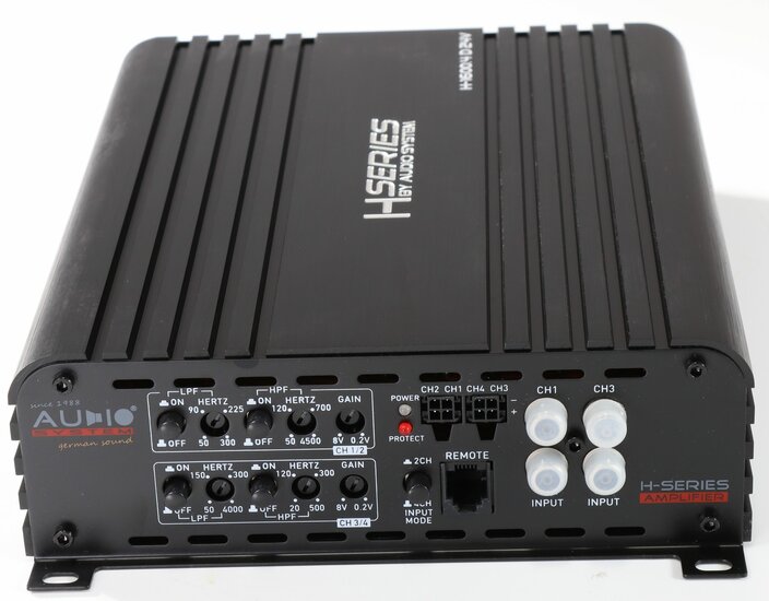 Audio System H1600.4D-24V versterker 4 kanaals 24 volts 1600 watts RMS