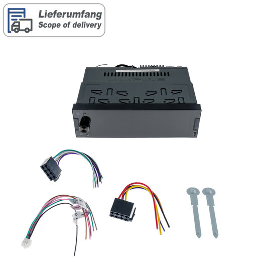 AMPIRE: CPR60 1-Din DAB+ autoradio met draadloos Apple Carplay &amp; Android Auto