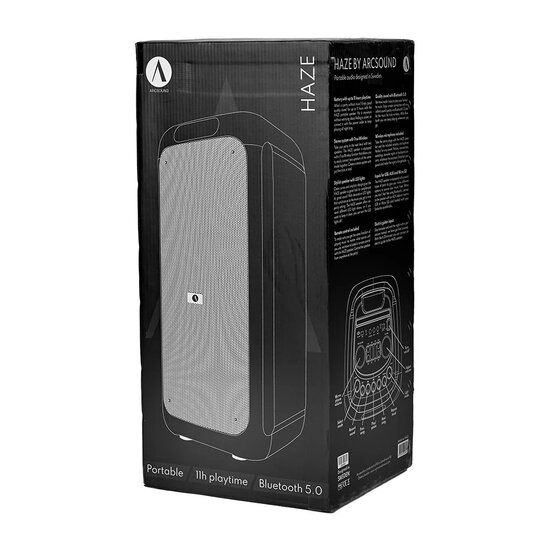 ArcSound HAZE draagbaar bluetooth luidspreker systeem met party LEDS
