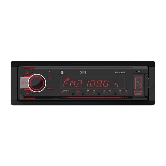 GAS AUDIO MAD M120-BTD DAB+ autroradio met multi-color usb en bluetooth