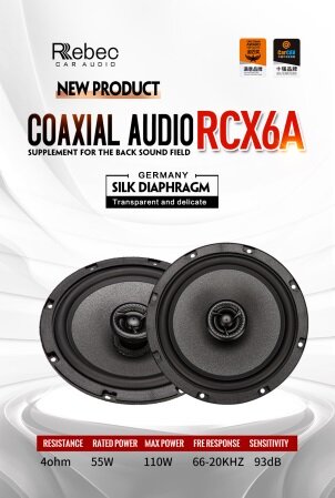Rebec Audio RCX6A luidspreker set 16,5 cm 55 watts RMS 4 ohms