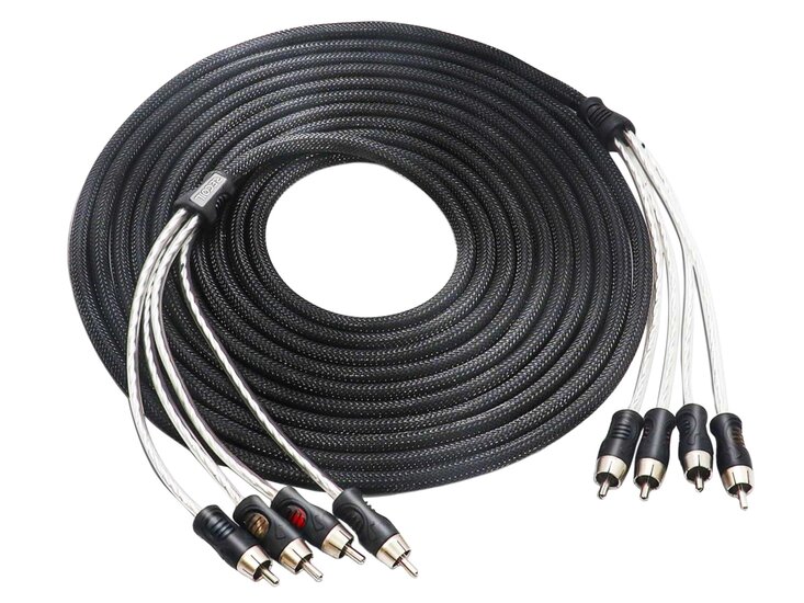 Recoil Audio Premium OFC signaalkabel 4 kanaals 600cm