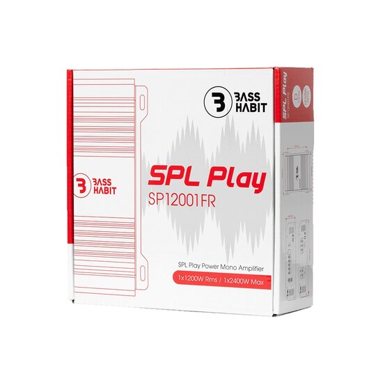 Bass Habit Play SP12001FR mono block versterker 1210 watts RMS 1 ohms