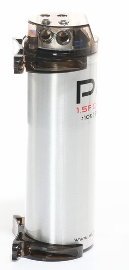 Audio System P/CAP EVO condensator 1.5 farad capaciteit met rood led display en auto remote
