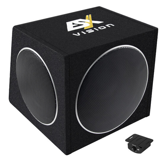 ESX VISION V1000A gesloten actieve 10 inch subwoofer kist 325 watts RMS