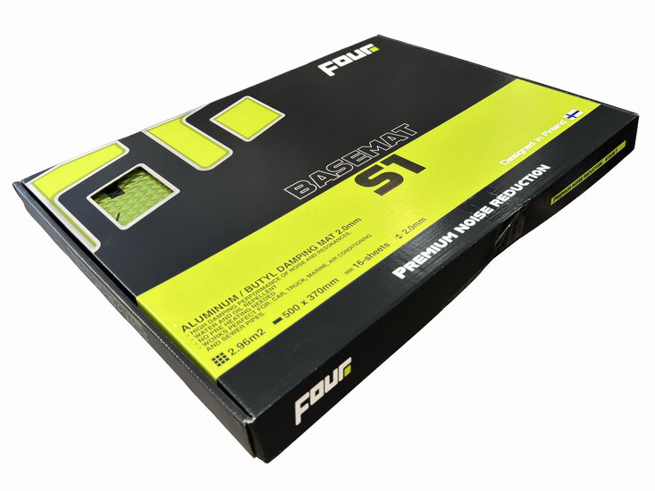 FOUR AUDIO S1-BASEMAT 2.0 dempingsmateriaal alu-butyl 2mm dik 2.96m2