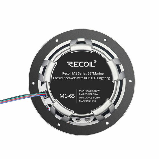 Recoil M1-65 marine luidspreker set 16,5 cm 60 watts RMS 4 ohms met RGB LED