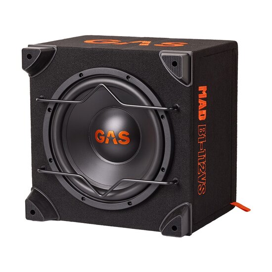 GAS AUDIO MAD B1-112VS gesloten/bassreflex subwoofer kist 12 inch 300 watts RMS 4 ohms