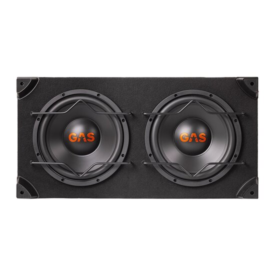 GAS AUDIO MAD B1-212VS gesloten/bassreflex subwoofer kist 2 x 12 inch 600 watts RMS DVC 2 ohms