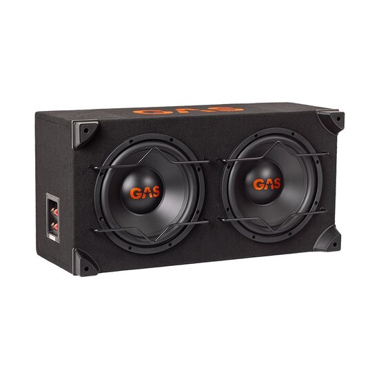 GAS AUDIO MAD B1-212VS gesloten/bassreflex subwoofer kist 2 x 12 inch 600 watts RMS DVC 2 ohms