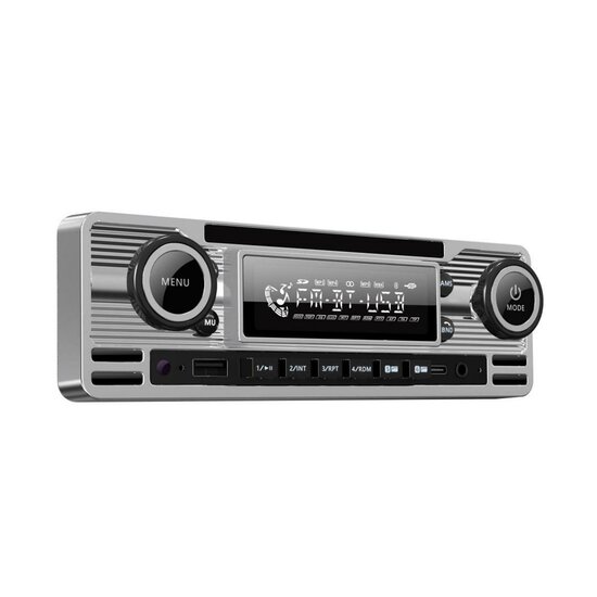 SoundMax SX-MX61CL Retro-Look 1-din autoradio met USB &amp; Bluetooth