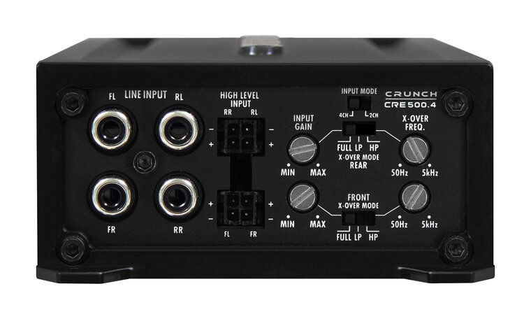 Crunch CRE500.4 micro 4 kanaals versterker 500 watts RMS