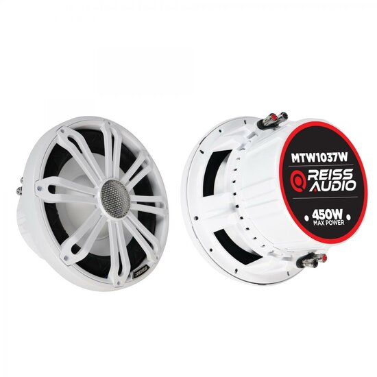 Reiss Audio RS-MTW1037W marine subwoofer 10 inch 500 watts RMS DVC 4 ohms met RGB LED