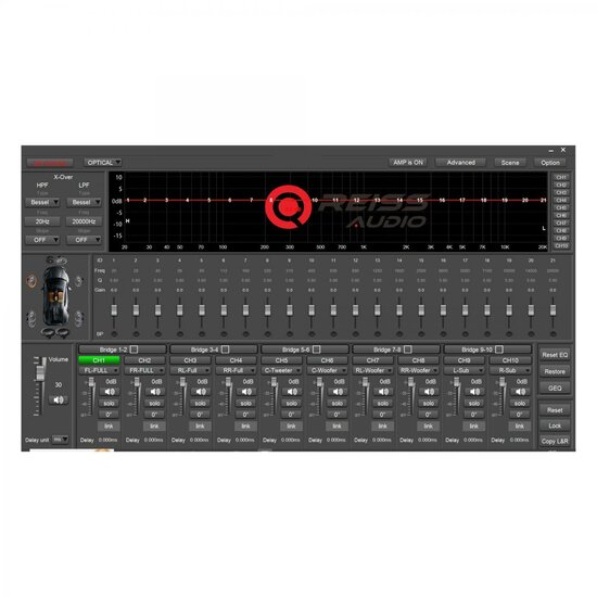 Reiss Audio RS-8150.8DSP10 versterker 8 kanaals met 10 kanaals DSP