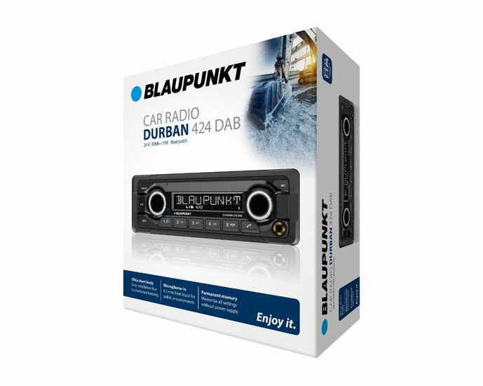 Blaupunkt Durban 424DAB-BT 24V autoradio met DAB+ MP3 bluetooth usb en aux