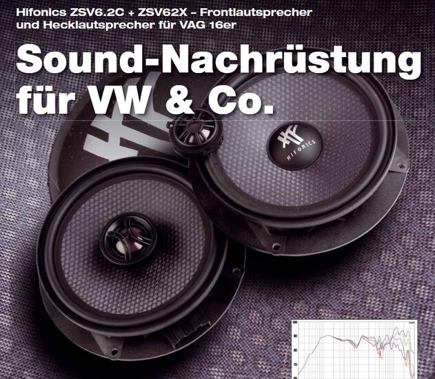 Hifonics Zeus ZSV62X custom fit luidspreker set 90 watts RMS voor diverse modellen van de VAG Groep