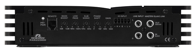 Renegade RXA2200D monoblock versterker 1100 watts RMS 1 ohms