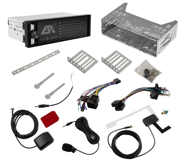 ESX Vision VMX601DAB Autoradio 1Din met Android Auto &amp; Apple CarPlay usb en bluetooth 