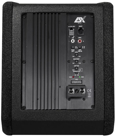 ESX Vision V800A gesloten actieve 8 inch subwoofer kist 200 watts RMS