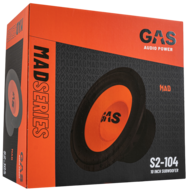 GAS AUDIO MAD S2-104 subwoofer 10 inch 300 watts RMS 4 ohms