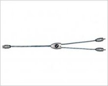 CONNECTION STM 030 rca splitter 1x female naar 2x male lengte 30cm