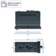 AMPIRE: CPR60 1-Din DAB+ autoradio met draadloos Apple Carplay &amp; Android Auto
