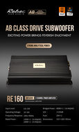 Rebec Audio RE160 Klasse AB versterker 2 kanaals 400 watts RMS