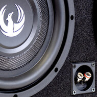 Phoenix Gold ZX210PBSi slim fit downfire 10 inch subwoofer kist 350 watts RMS DVC 2 ohms