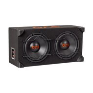 GAS AUDIO MAD B1-212VS gesloten/bassreflex subwoofer kist 2 x 12 inch 600 watts RMS DVC 2 ohms