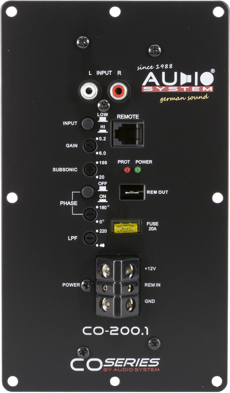 Roest vertraging zuurstof Audio System CO200.1 inbouw monoblock module versterker 200 watts RMS 2 ohms - Car Hifi Twente Roest vertraging zuurstof Audio System CO200.1 inbouw monoblock module versterker 200 watts RMS 2 ohms - Car Hifi Twente