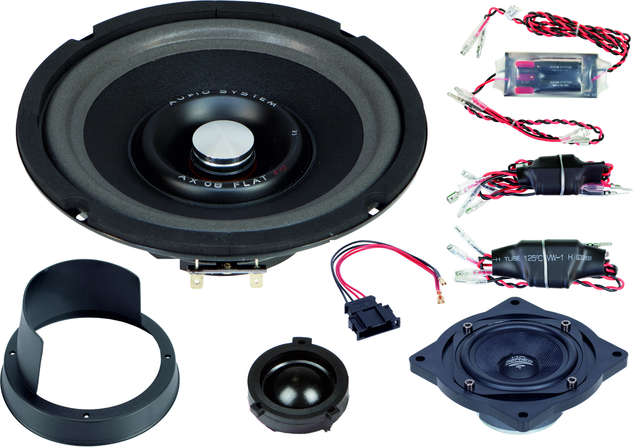 natuurkundige Saga College Audio System XFIT GOLF-V EVO2 compo set 3-weg 20 cm 220 watts RMS - Car  Hifi Twente