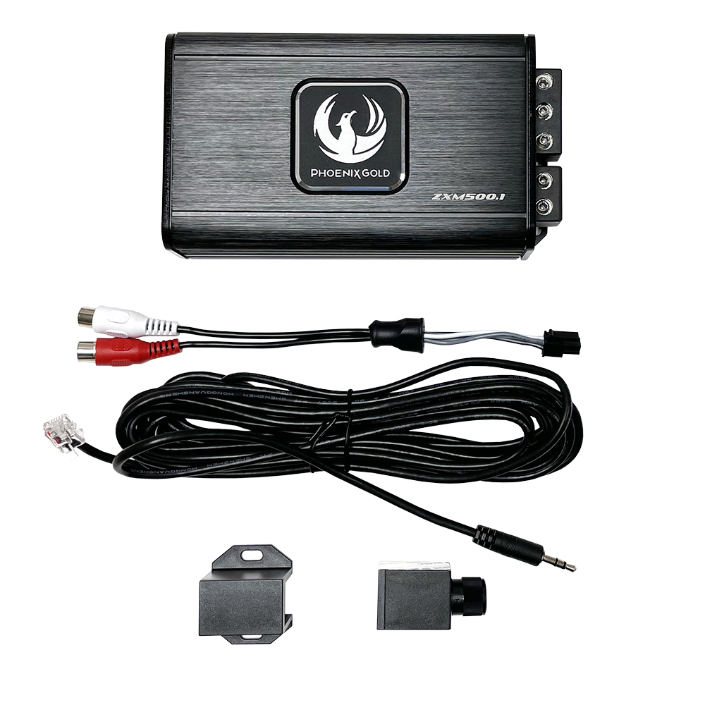 Phoenix Gold ZXMKTL1 subwoofer upgrade versterker 500 watts RMS Tesla Model 3 & Model Y