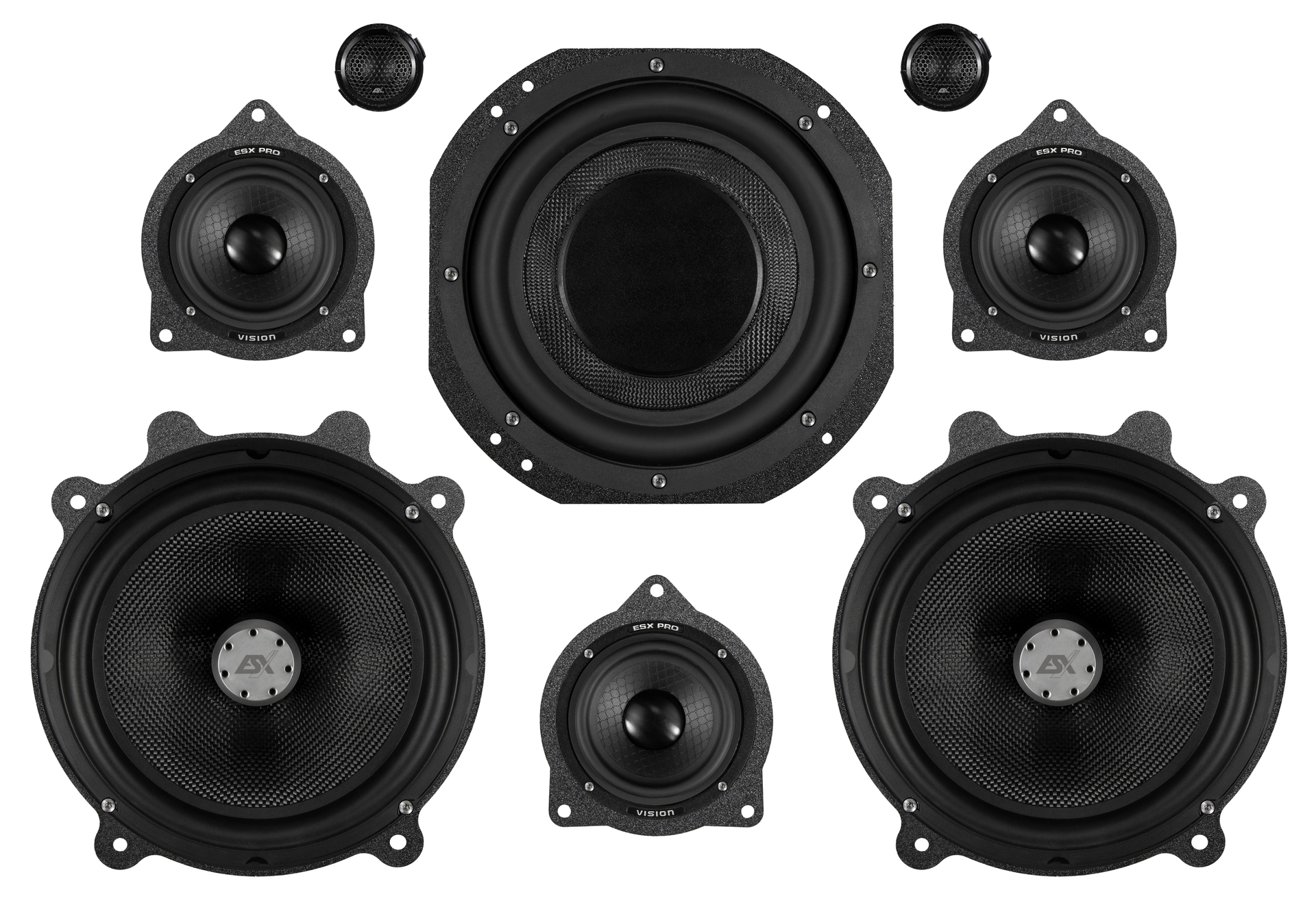 ESX TES3YSET2 custom fit luidspreker upgrade set Tesla Model S & Y