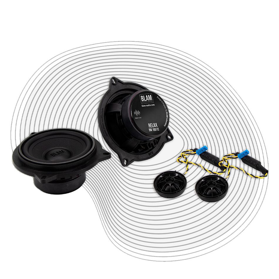 Blam Relax KIT BM100FS custom fit 10cm 2-weg compo set 50 watts RMS 2 ohms BMW
