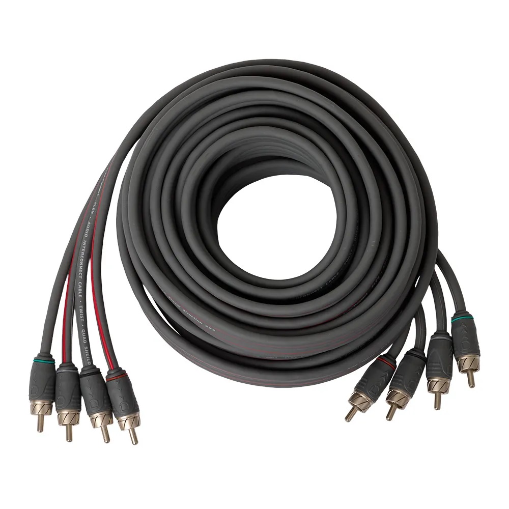 Auto Connect L2RCA554TB quad shielded 4 kanaals RCA signaalkabel 5.5 meter