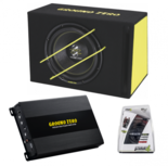 Ground Zero GZSPL3000 Pack MK2 subwoofer + monoblock + kabelset audio pakket Ground Zero GZSPL3000 Pack MK2 subwoofer + monoblock + kabelset audio pakket