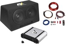 ESX DBP208Q bassPack dubbele 8 inch bassreflex kist + monoblock versterker + kabelset ESX DBP208Q bassPack dubbele 8 inch bassreflex kist + monoblock versterker + kabelset