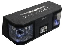 Hifonics Mercury MR8Dual dubbele 8 inch bandpass kist 600 watts RMS DVC 4 ohms met leds Hifonics Mercury MR8Dual dubbele 8 inch bandpass kist 600 watts RMS DVC 4 ohms met leds